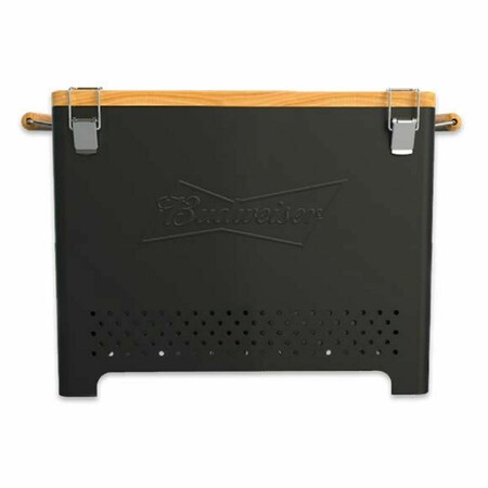 Budweiser Barbeque Charcoal Small Grill Set with Cutting Board - Black 12614